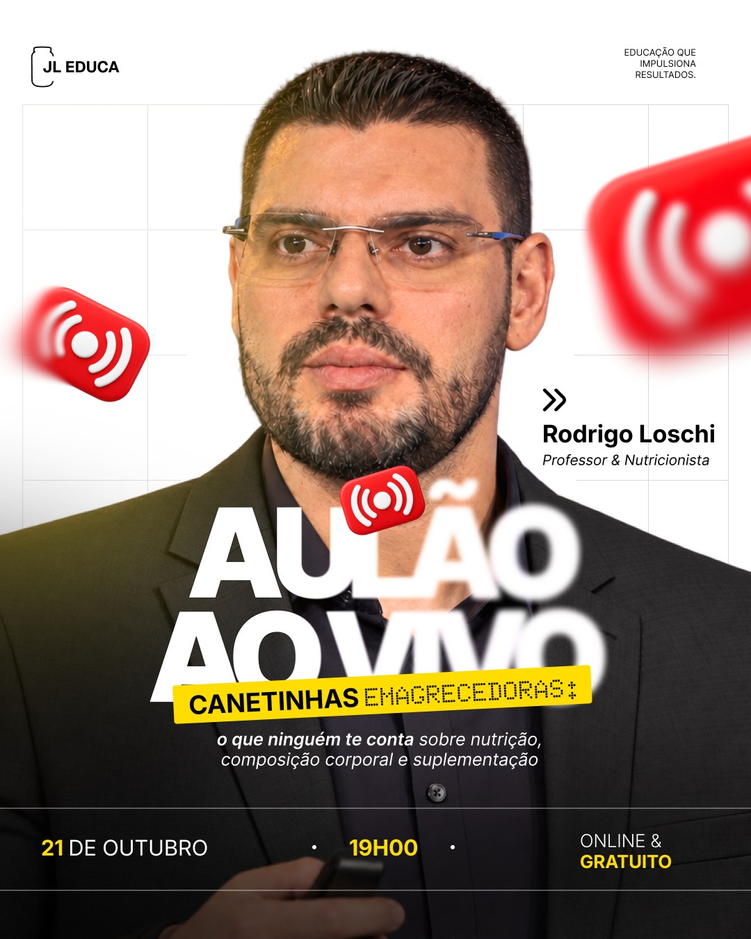 Arte do aulão: canetinhas emagrecedoras, 21/10 às 19h